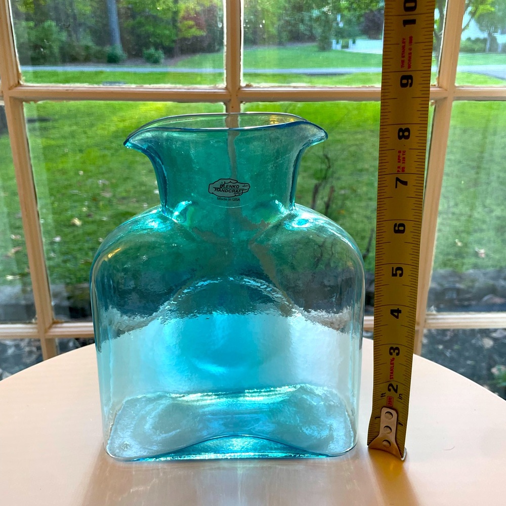 Brand New Blenko 384 Water Pitcher / Vase - Ice Blue